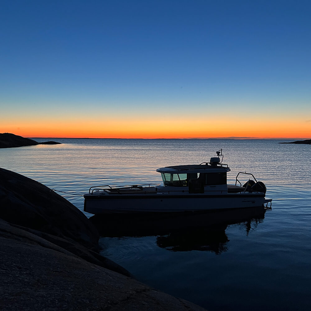 A boat in the Stockholm archipelago