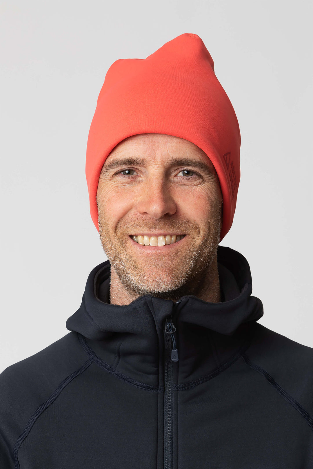 Pink red fleece hat - front view of the Arctic Legacy Nova Dual Layer Beanie#color_cayenne